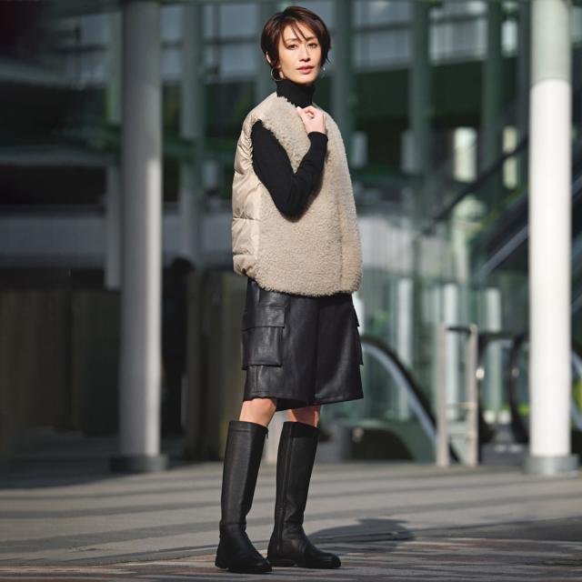 イタリアンレザー タンクソール ロングブーツ ブーツ ロングブーツ