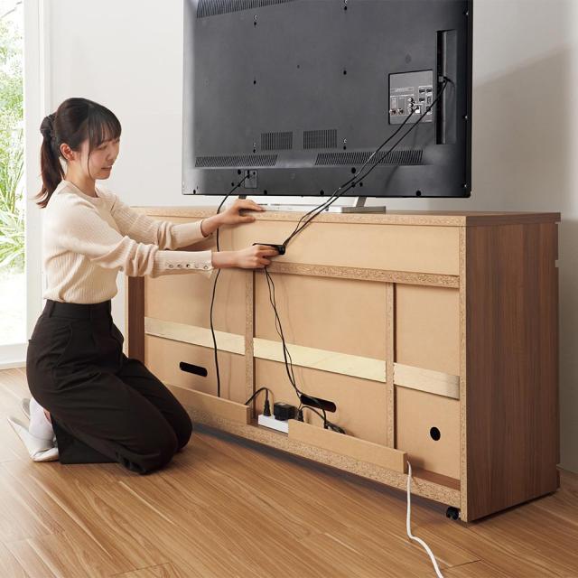 ［幅89cm］ハイタイプテレビ台 高さ75cm 日本製 完成品 キャスター付き テレビ台 テレビボード 壁面収納テレビ台 587801_7