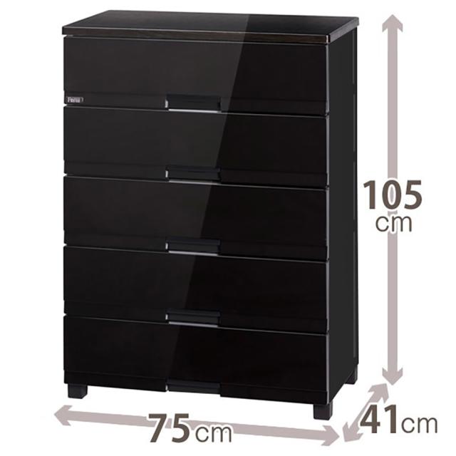 衣類収納 タンス Fits フィッツプラスプレミアム 幅75cm 5段［FP7505 テンマ］ 890286の通販は 25,900円