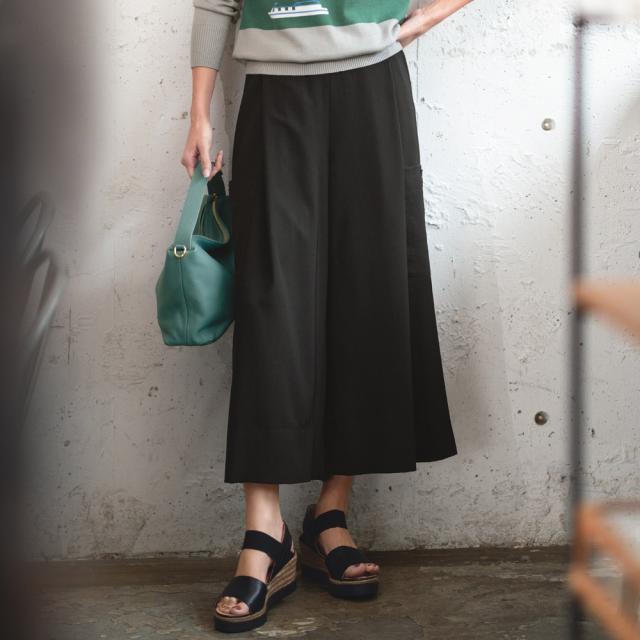 ワッシャーツイル キュロットパンツ ファッション パンツ PC7178