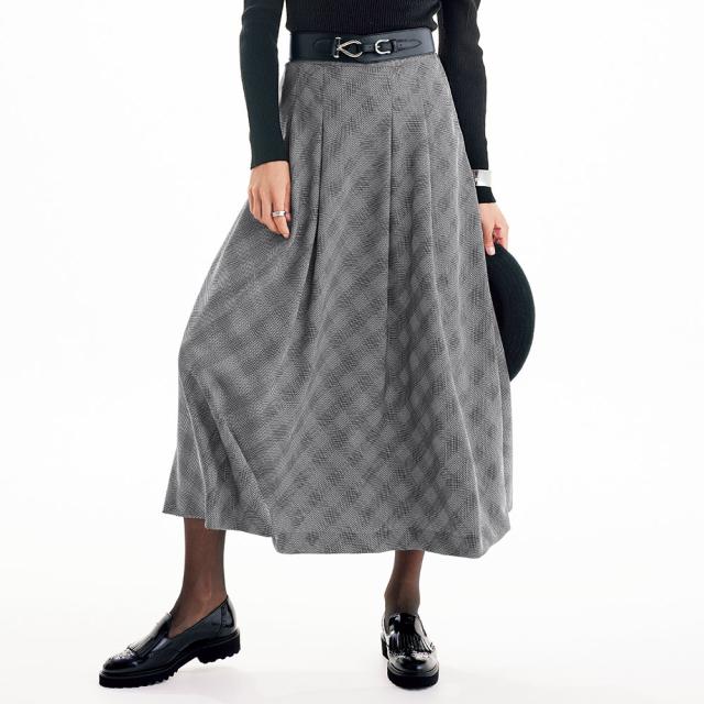 スカート プリント 柄スカート 「NIKKE」 マフバーズアイチェック フレアースカート 332302の通販は