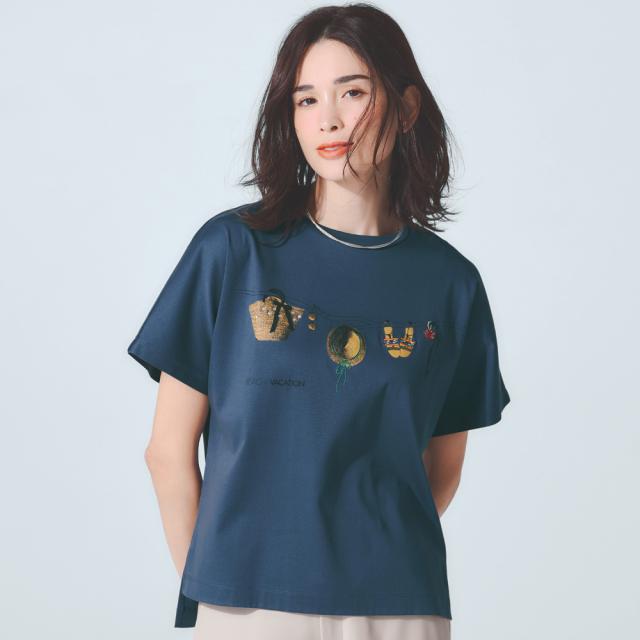 プリント Tシャツ バケーション（日本製） シャツ ブラウス プルオーバー PC7230