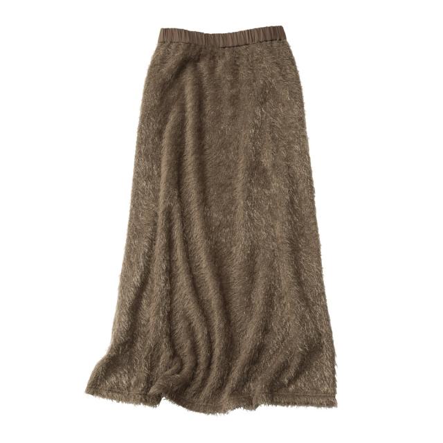 シャギーニット Aライン ロングスカート スカート フレアスカート ギャザースカート A28602 シャギーニット Aライン ロングスカート スカート フレアスカート