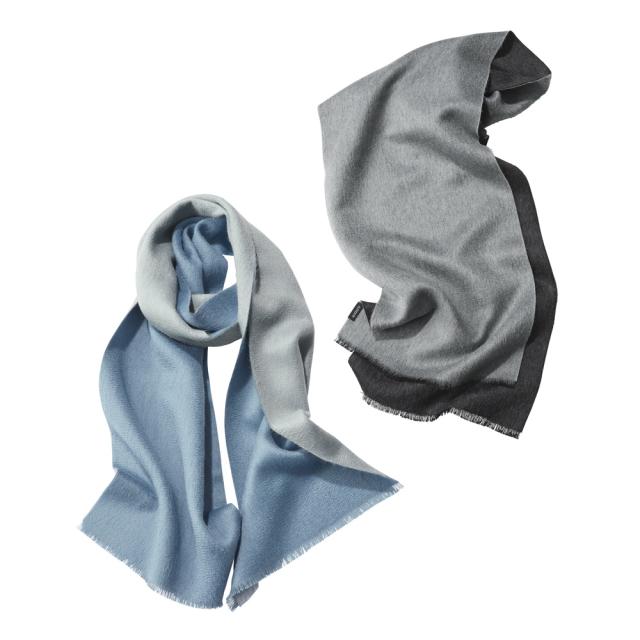 ベビースーリーアルパカ バイカラー マフラー（ペルー製） ストール スカーフ マフラー スヌード A32601