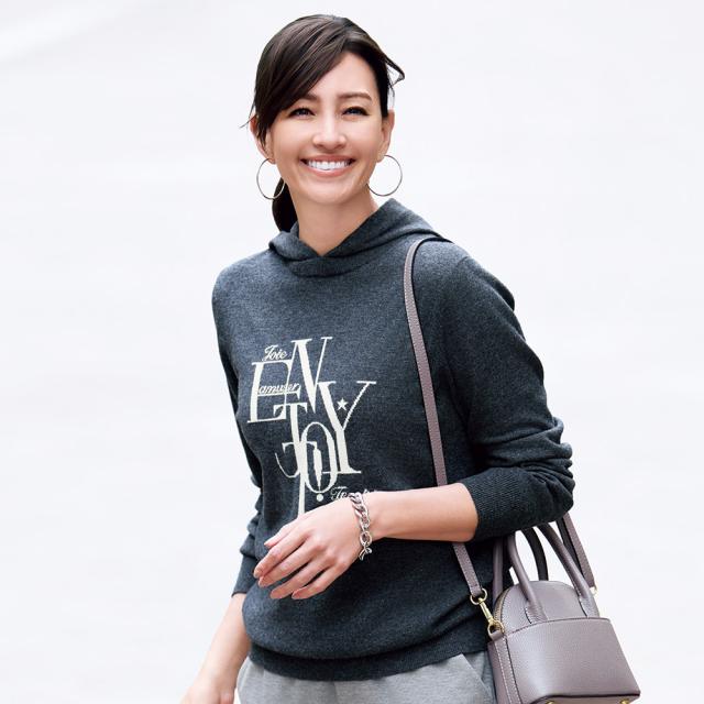 ロゴ ジャカード フーデッド プルオーバー ニット セーター ニットセーター 111102