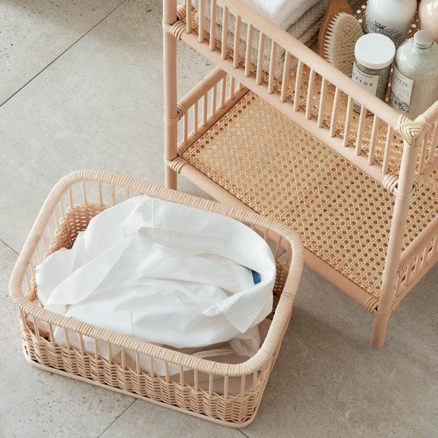 籐のランドリーラック レギュラー2段（脱衣カゴ1個付き） 洗濯用品 物干し 洗濯機ラック ランドリーラック 602803_3