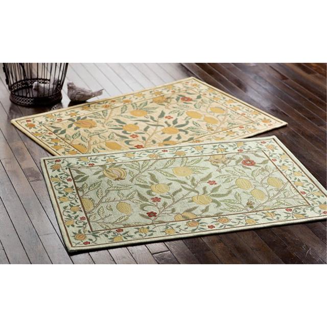 ≪約68×123cm≫ ベルギー製モリスデザインスタジオ ゴブラン織マット〈フルーツ〉 カーペット ラグ マット 玄関マット 552806
