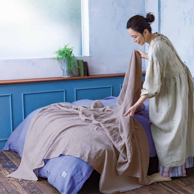 ≪セミダブル≫ LINEN ＆ BASIC リネン100％カバーリング マルチフラットシーツ 布団カバー シーツ ボックスシーツ ベッドシーツ 650510