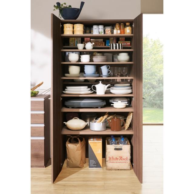 家具 収納 キッチン収納 食器棚 キッチンストッカー 食器からストックまで入る 大容量キッチンパントリー収納庫 幅60奥行40cm の通販はau Pay マーケット ディノス Au Pay マーケット店