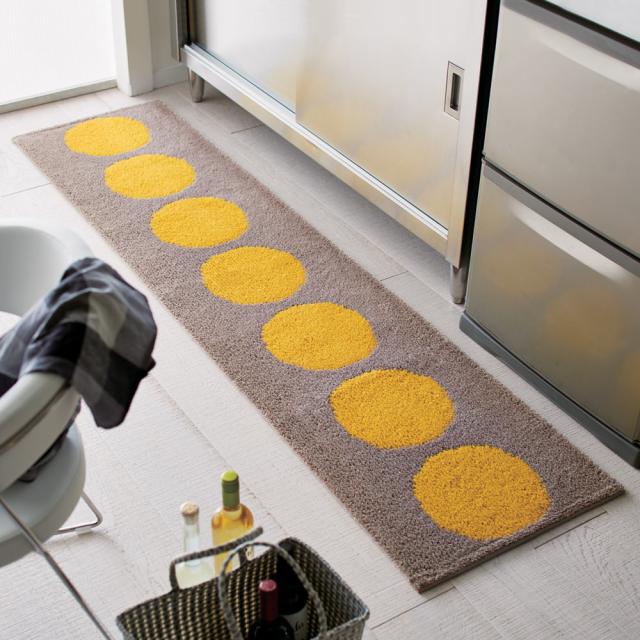 カーペット ラグ マット キッチンマット ≪約50cm×150cm≫抗菌防臭加工ドット柄　キッチンマット H73208の通販は 10,340円