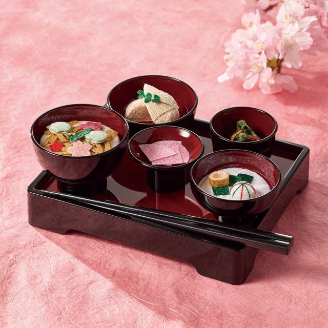 ≪器付きフルセット≫ 〈龍虎堂〉ちりめん京のお供え御膳 年中行事用品 季節商品 LX7818_1