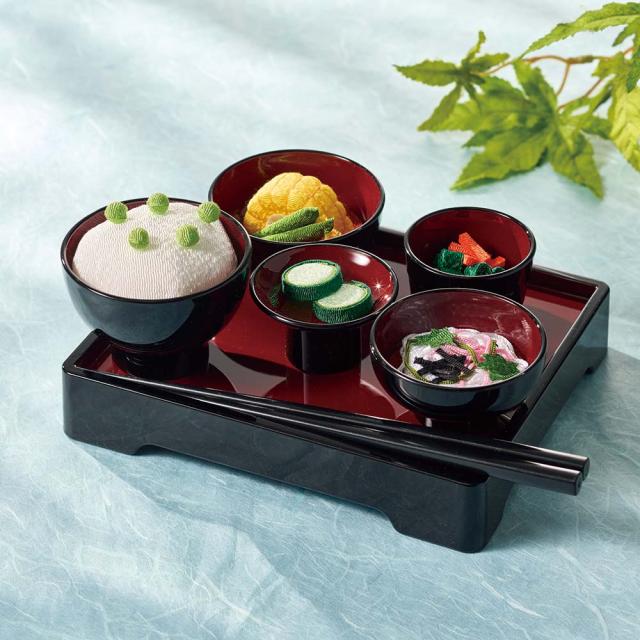 ≪器付きフルセット≫ 〈龍虎堂〉ちりめん京のお供え御膳 年中行事用品 季節商品 LX7818_2