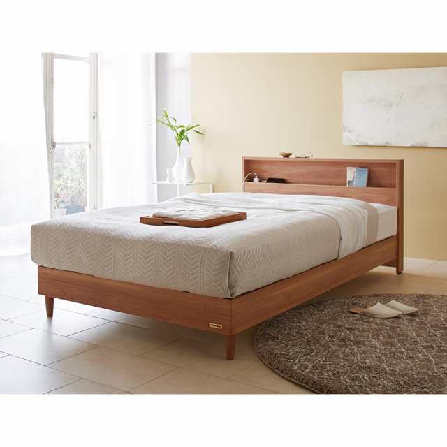 ベッド 照明付き マットレス付き 日本製 ≪シングル≫France Bed/フランス ベッド LED照明マットレス付ベッド H58101