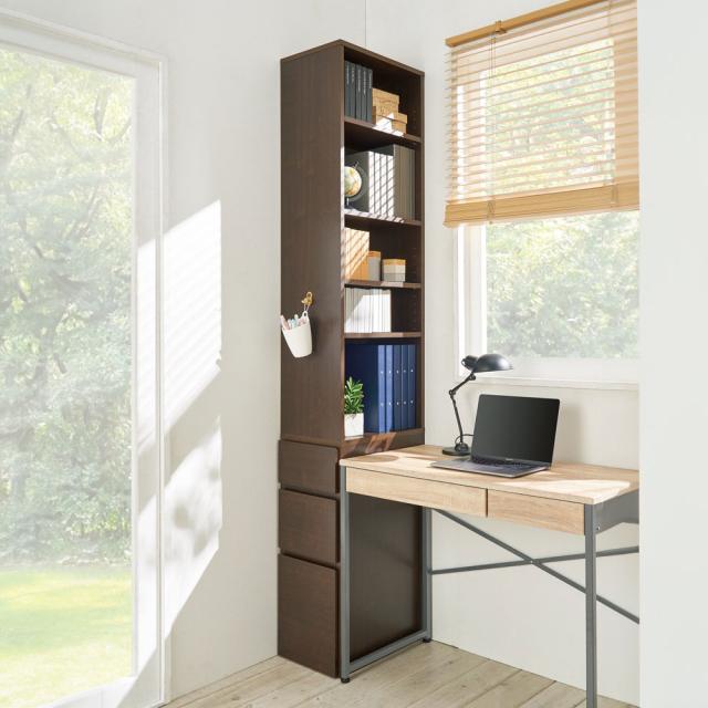 ≪高さ180cm≫ デスクサイド収納ラック 幅30奥行46.5cm 机 サイド