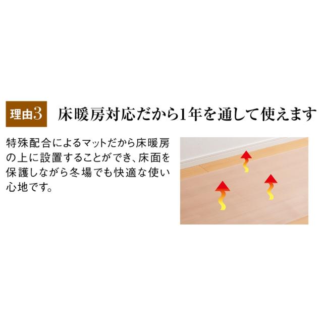 ≪180×200cm（分割仕様）≫ アキレス透明ダイニングテーブル下マット Neo カーペット ラグ マット フロアマット 621656_5