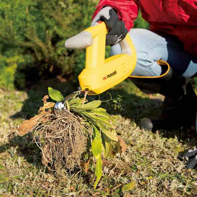 ガーデニングツール 庭手入用品 除草 雑草抜き 除草バイブレーター 振動除草 草むしり 【ムサシ】 コードレス除草バイブレーター ECB835