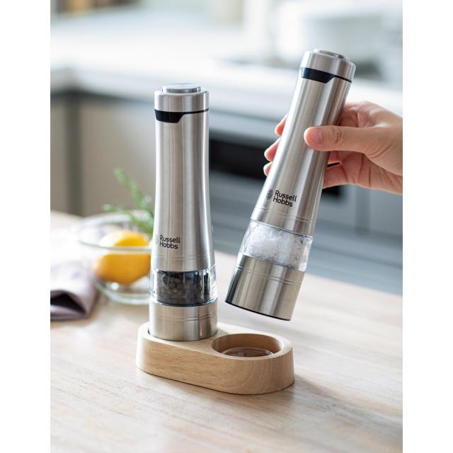 Russell Hobbs/ラッセルホブス 電動ミル2本セット（専用木製スタンド付き） キッチン家電 調理家電 LX5406