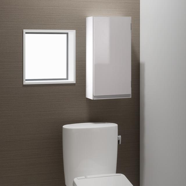 トイレ 洗面所 ランドリー収納 洗面所収納 隙間収納 光沢仕上げ吊り戸棚 縦型扉タイプ 幅30cm高さ60cm 526707の通販は