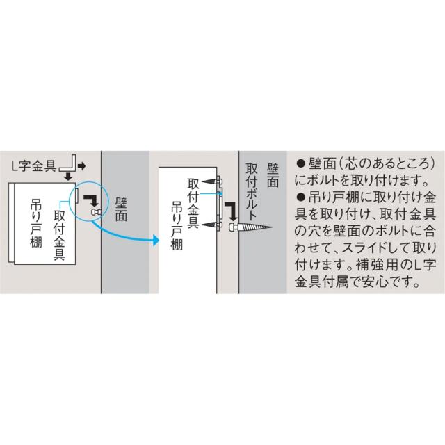 光沢仕上げ吊り戸棚 縦型扉タイプ 幅30cm高さ60cm トイレ 洗面所 ランドリー収納 洗面所収納 隙間収納 631207_7
