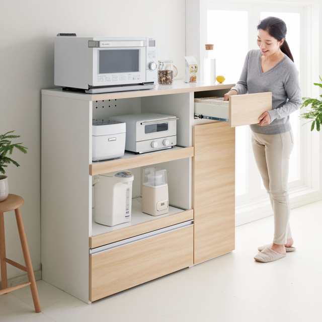 キッチン収納 キッチンカウンター ≪幅120cm奥行40cm≫ サイズが選べる家電収納キッチンカウンター ハイタイプ 幅120cm 528440の通販は