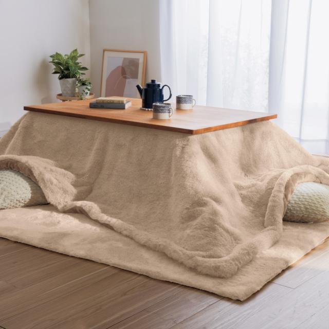 ≪【長方形・大】約190×290cm≫ ソファにも対応 ファー調こたつシリーズ