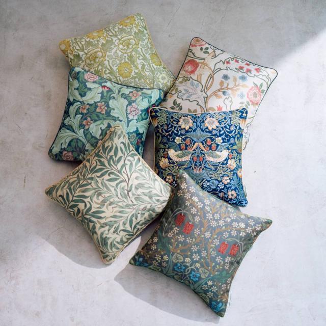 川島織物 2枚 モリスデザインスタジオ クッションカバー新品45