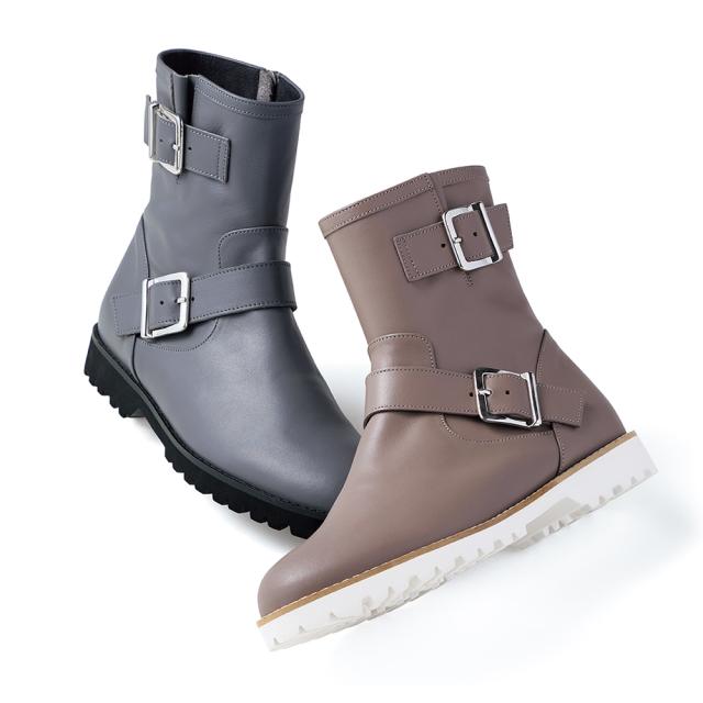 イタリアンレザー エンジニアブーツ ブーツ ブーティ ショートブーツ 128003