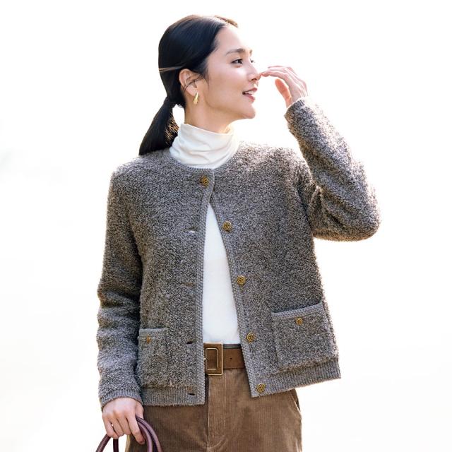 ループニット カーディガン ニット セーター ニットカーディガン 128802