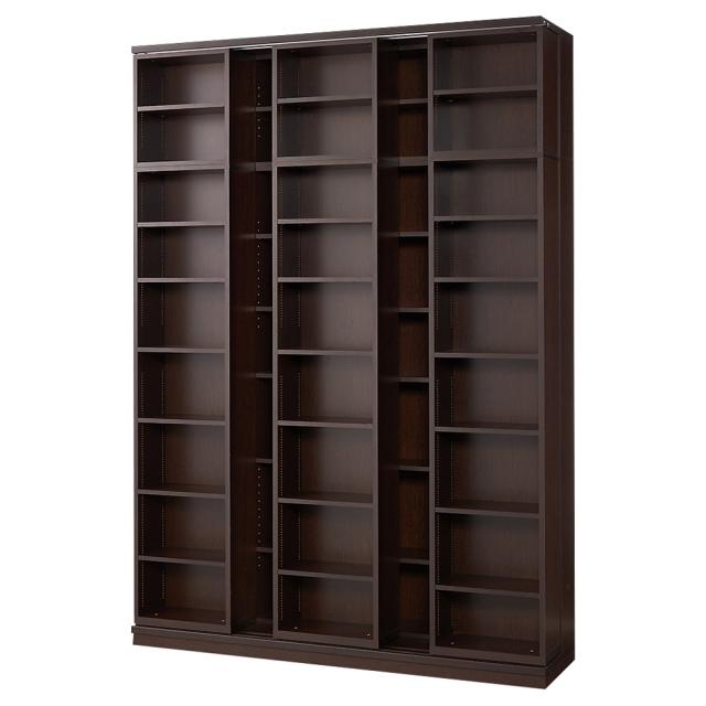本格仕様 快適スライド書棚 オープン・上置き付き 4列 本棚 ラック シェルフ コミックラック 628256_5