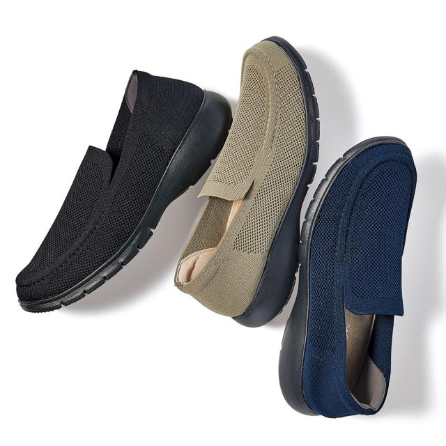 RakkuRakku/ラックラック 洗えるニットローファー スニーカー コンフォートシューズ コンフォートパンプス シューズ YA3006