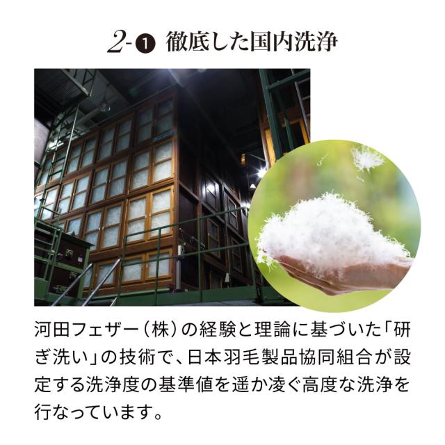 ≪シングルロング≫ 真心ロイヤルダック2枚合わせ羽毛掛け布団 掛け布団 614155_6