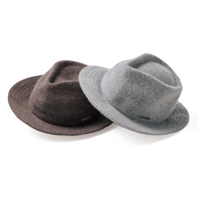 Les Belles Modes/ベル・モード カシミヤ混 中折れハット ニット帽 キャスケット 112301