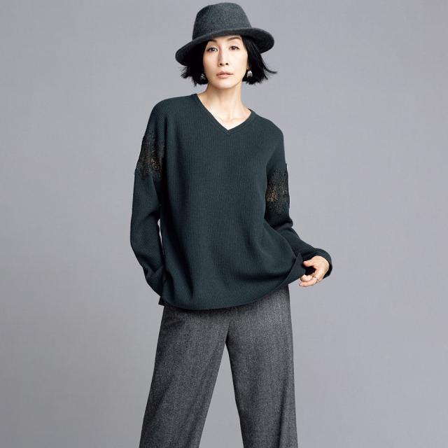 Les Belles Modes/ベル・モード カシミヤ混 中折れハット ニット帽