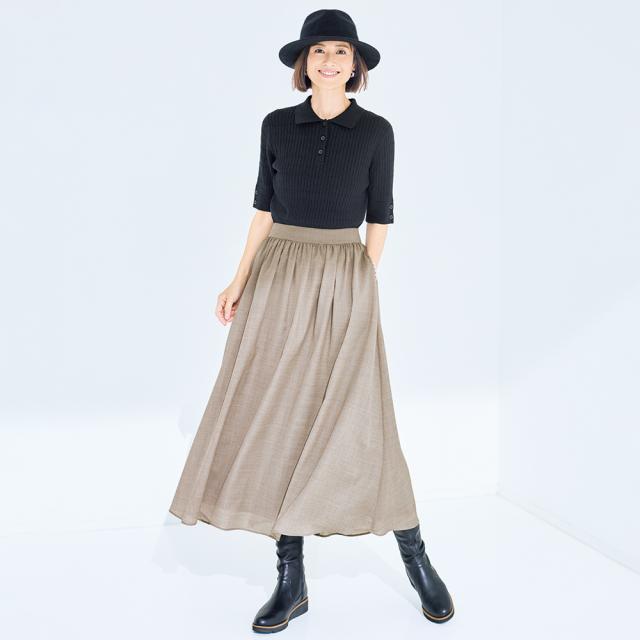 Les Belles Modes/ベル・モード カシミヤ混 中折れハット ニット帽