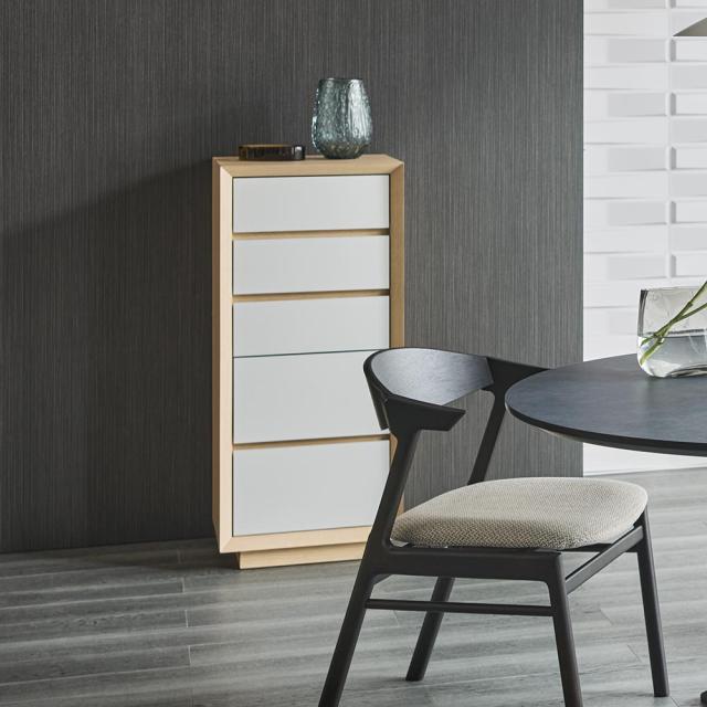 リビング収納 リビング Duetoni/デュエトーニ リビング収納 ５段スリムチェスト H71004の通販は