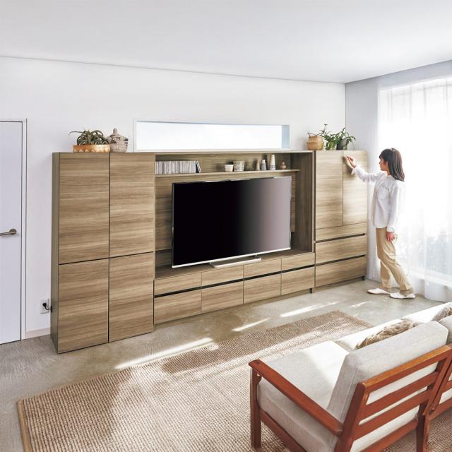 壁面収納テレビ台 幅180 ロータイプ 【高窓下壁面テレビ台シリーズ】 テレビ台 テレビボード 壁面収納テレビ台 643003