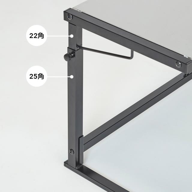 家電上が生まれ変わる「手前がすっきり」幅・高さ伸縮ラック 幅50.5cm-80cm奥行39.5cm高さ40.5cm-60cm キッチン用品収納 641001_5