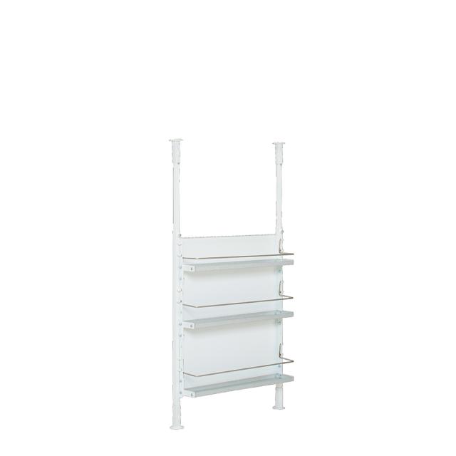 ≪幅55cm≫ 隠すも収納も叶える突っ張りキッチン収納ラック ロータイプ 高さ82cm-112cm奥行12.5cm キッチンカウンター上収納 641003_4