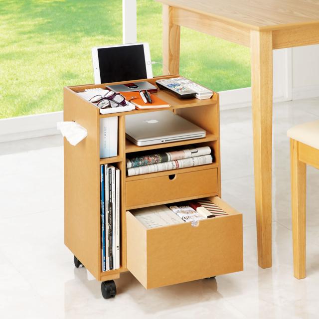 家具 収納 テーブル 机 引き出し付きテーブル サイドチェスト ダイニングまわり快適ワゴン 大タイプ 幅40cm の通販はau Pay マーケット ディノス Au Pay マーケット店