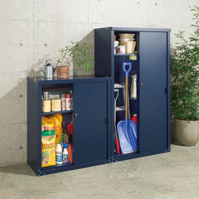 ガーデニング フラワー ガーデニング用品 エクステリア 収納庫 物置 日本製 オールネイビー引き戸物置 レギュラーロータイプ 5441の通販はau Pay マーケット ディノス Au Pay マーケット店