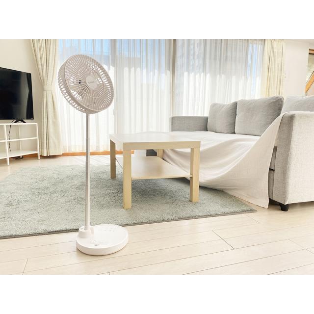 アウトドア 停電 防災 普段使い 節電 静か 首振り コンパクト 大容量バッテリー式コードレスサーキュレーター扇風機 25cm AR2651