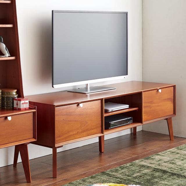 テレビ台 幅150高さ46cm 【北欧ヴィンテージ風Vカットデザインシリーズ】 テレビ台 テレビボード ミドルタイプテレビ台 H90618_1