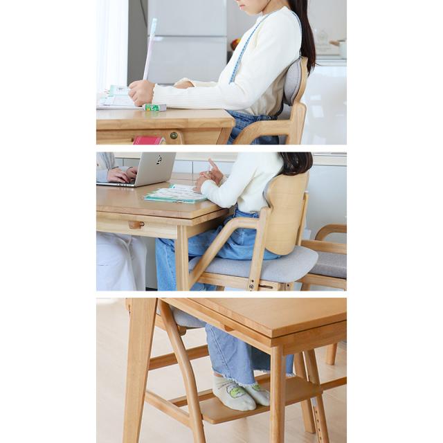 組立不要 頭のいい子を目指す子供チェア プレミアム 幅45.5cm奥行50cm-58cm高さ85cm 子供部屋 子供用学習椅子 キッズチェア 627316_8