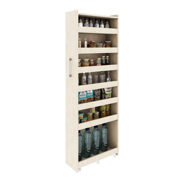 ［幅15奥行63cm］ 奥行深い頑丈すき間ワゴン 完成品 日本製 キッチン収納 キッチンストッカー 隙間収納 630001