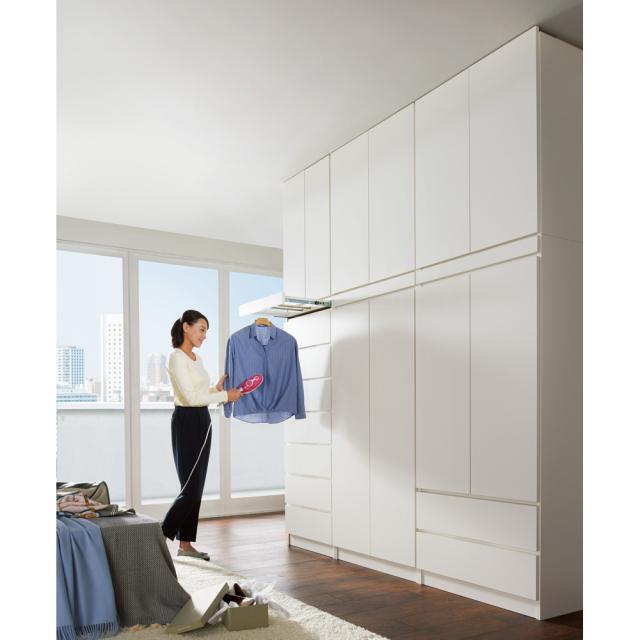 衣類収納 タンス 必要な時だけ引き出せるちょいかけハンガー付きクローゼット 引き出し7杯 幅60cm 530905の通販は 45,435円