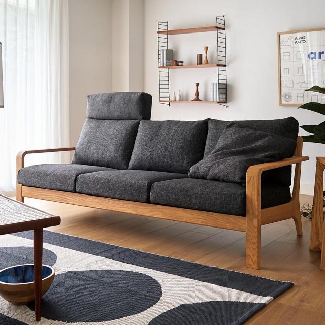 家具 収納 ソファー 3人掛けソファー 3pソファー A Tempo アテンポ オーク天然木 木製フレームソファ 3人掛け 幅198cm H802の通販はau Pay マーケット ディノス Au Pay マーケット店