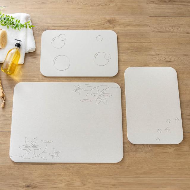 ≪大サイズ≫ soleau/ソレウ 吸水・速乾・消臭 柄バスマット バス用品 バスマット 622255