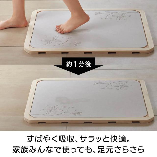 ≪大サイズ≫ soleau/ソレウ 吸水・速乾・消臭 柄バスマット バス用品 バスマット 622255_2