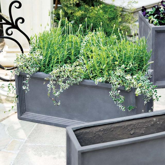 プランター 植木鉢 鉢カバー ブリティッシュ調FRPプランター 横長M G80108の通販は 26,175円