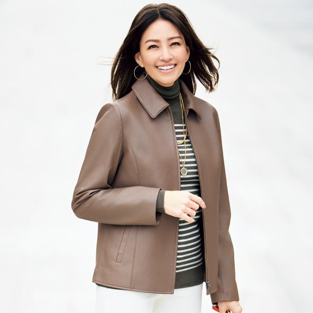 イタリアンラムレザー ライダース風 ブルゾン ジャケット ブルゾン 111401